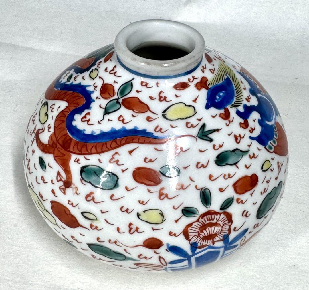 大明萬暦年製 款 五彩龍鳳紋壷 共箱 中国古玩 唐物 入手困難 WWTT319