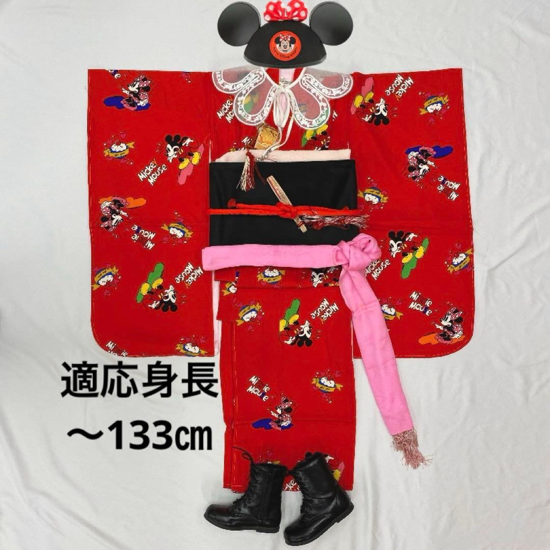 503agu30,帯揚げ帯締めしごき◎七五三 7歳 着物&長襦袢◎タグ付未使用品