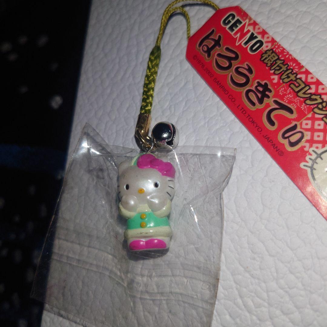 へ*可様 ハローキティ　根付　GENYO　ストラップ　2002年　ゲンヨー