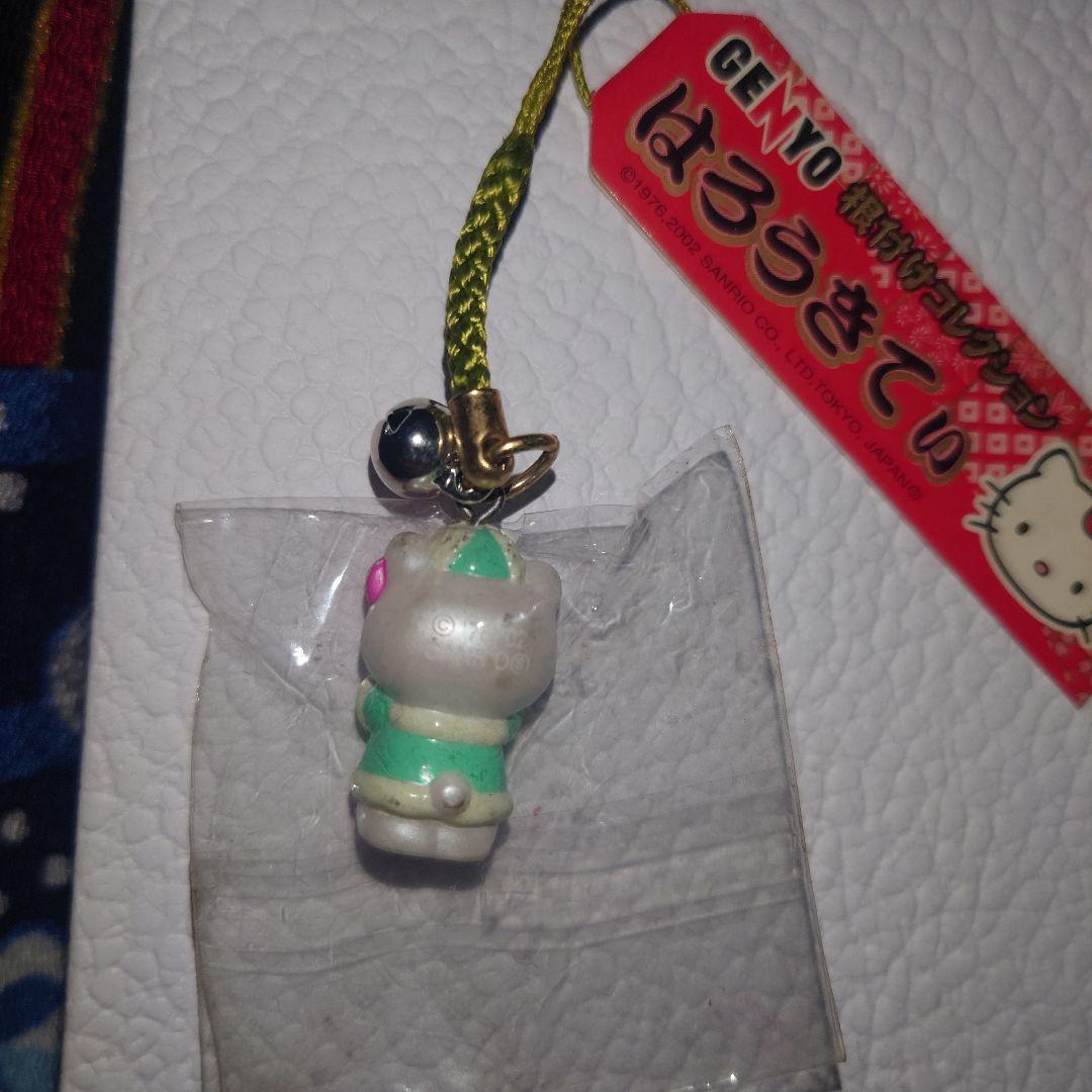 へ*可様 ハローキティ　根付　GENYO　ストラップ　2002年　ゲンヨー