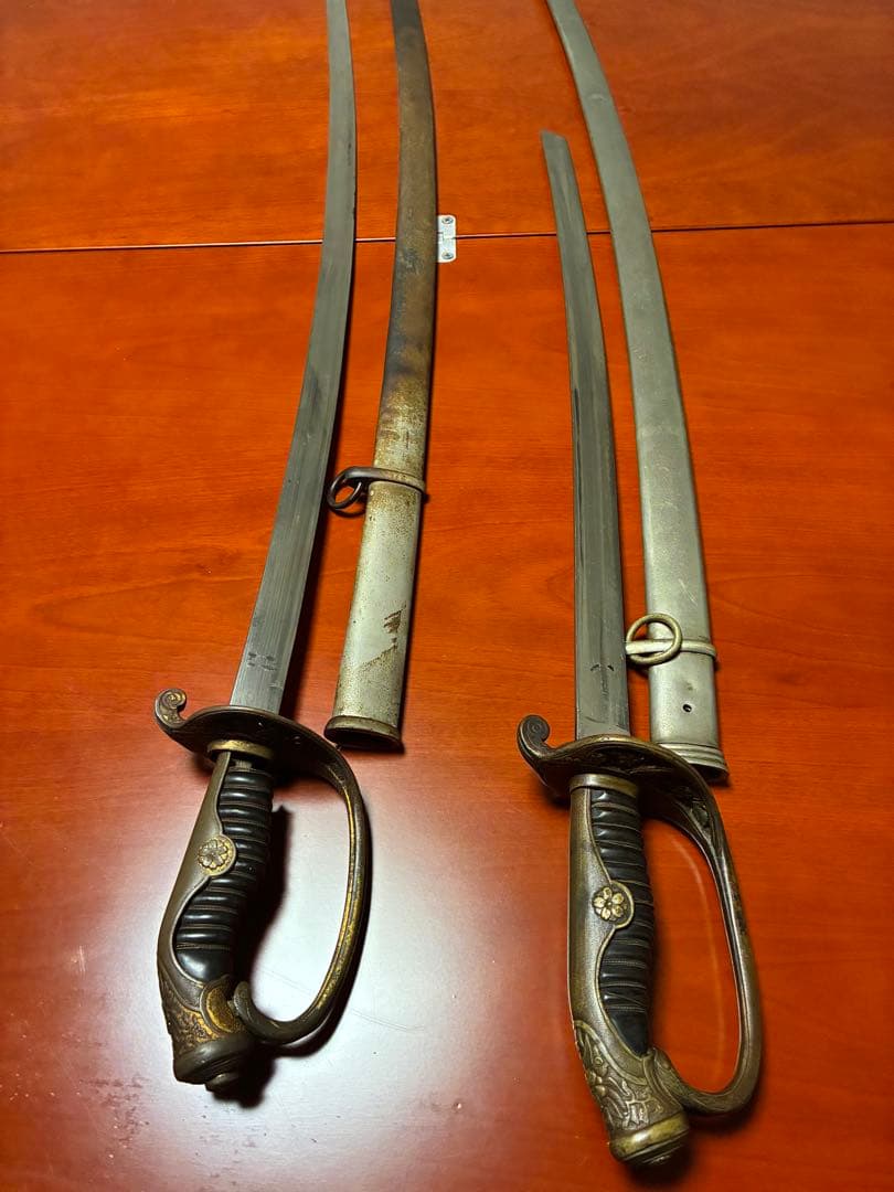指揮刀　サーベル　模造刀　軍刀　武具　陸軍　日本刀　銃剣　2点セット
