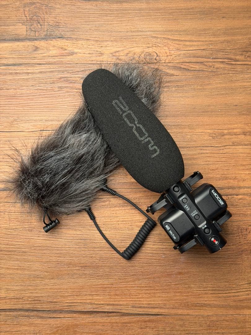 ZOOM M3ショットガンマイク ウインドスクリーン付き