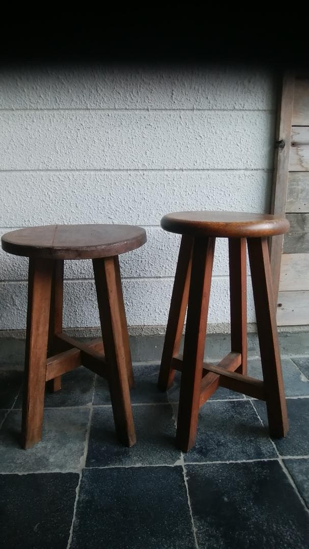 専用木製スツール 2脚セット ブラウン