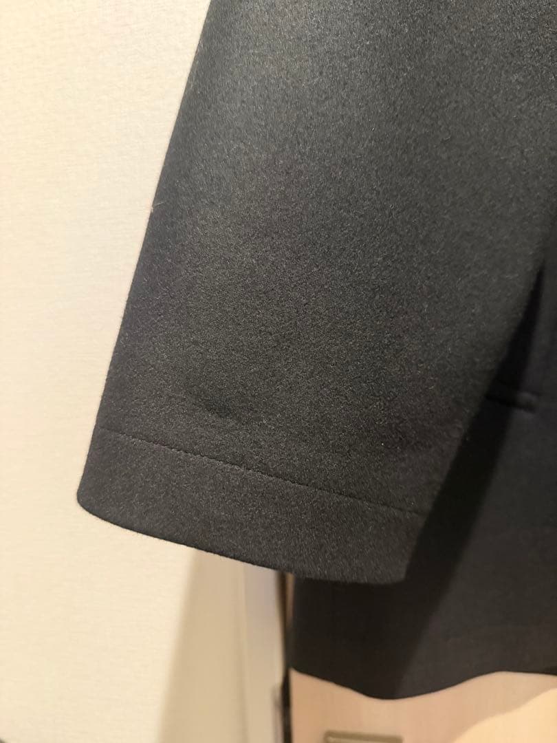 Edition Super120's ライトメルトンバルカマンコート ブラックS