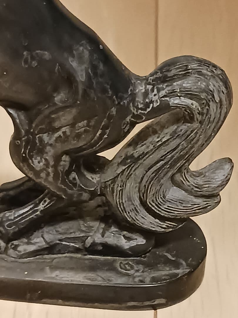 那智黒　馬　置物　彫刻　干支　縁起物