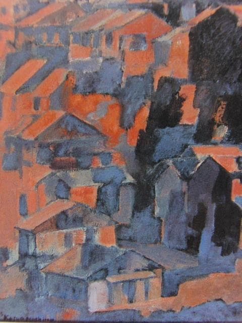 星野和雄、重慶眺望、希少な画集より、新品高級額・額装付