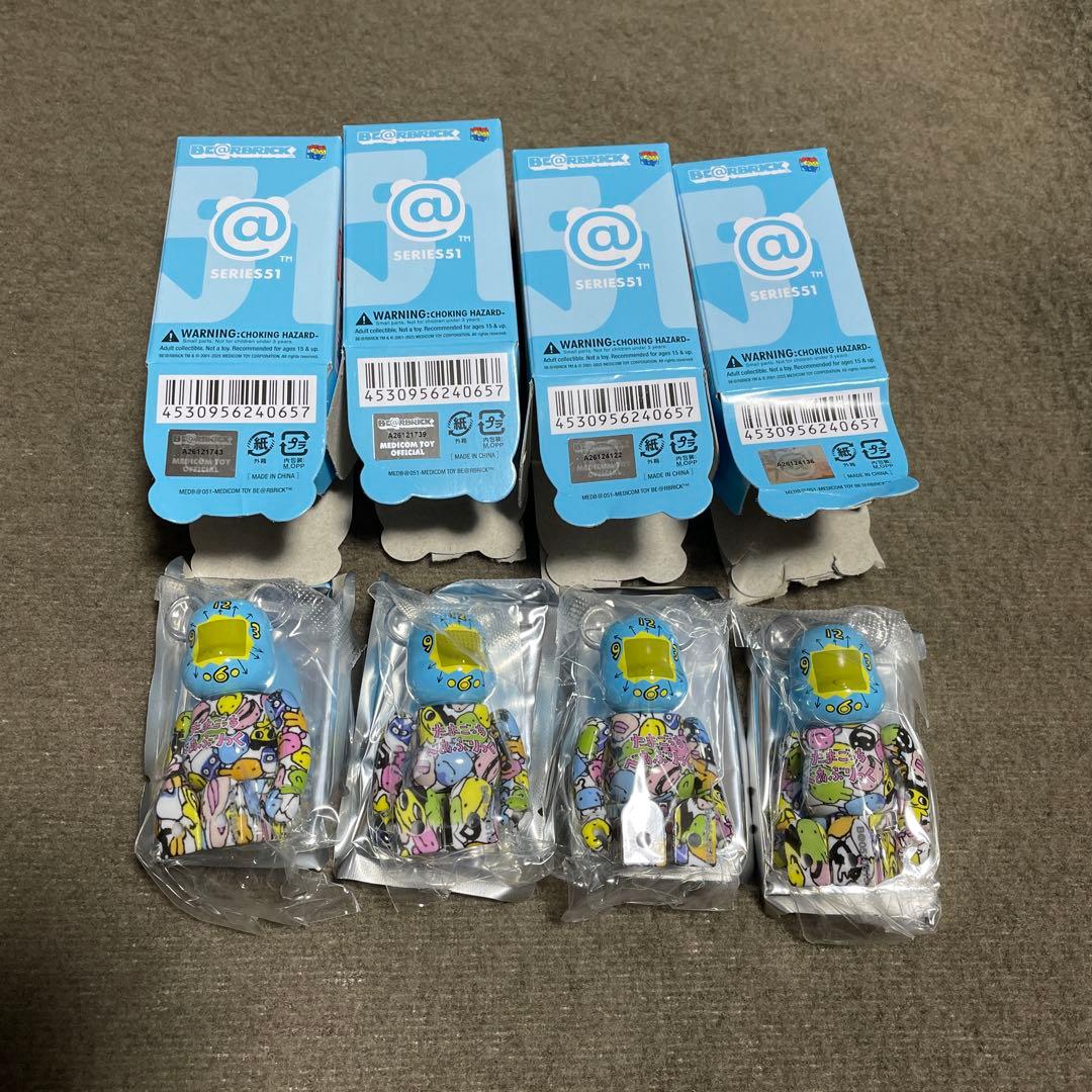 開封済み未使用　ベアブリック シリーズ51 たまごっち4体セット