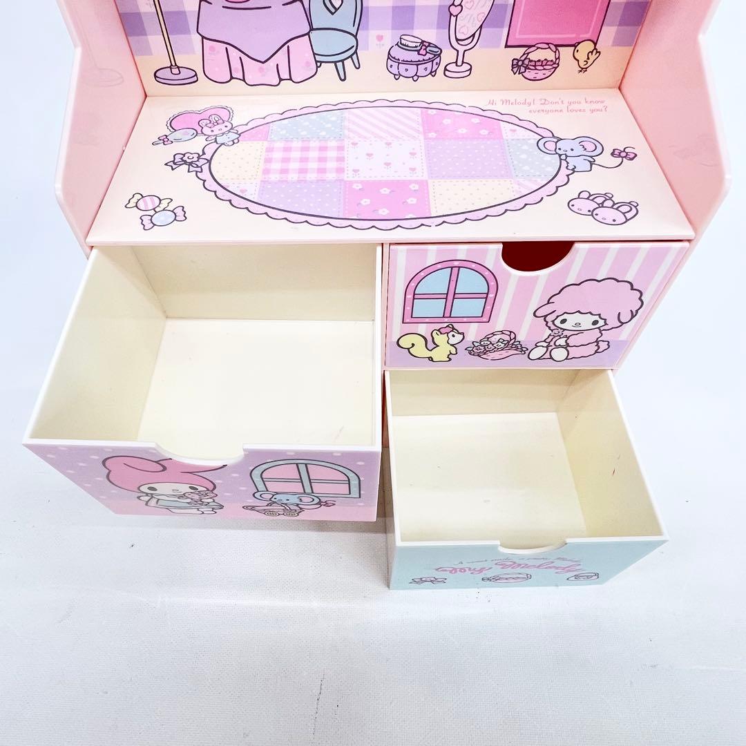 □　サンリオ マイメロディ お家型チェスト 収納 飾り棚付き　激レア