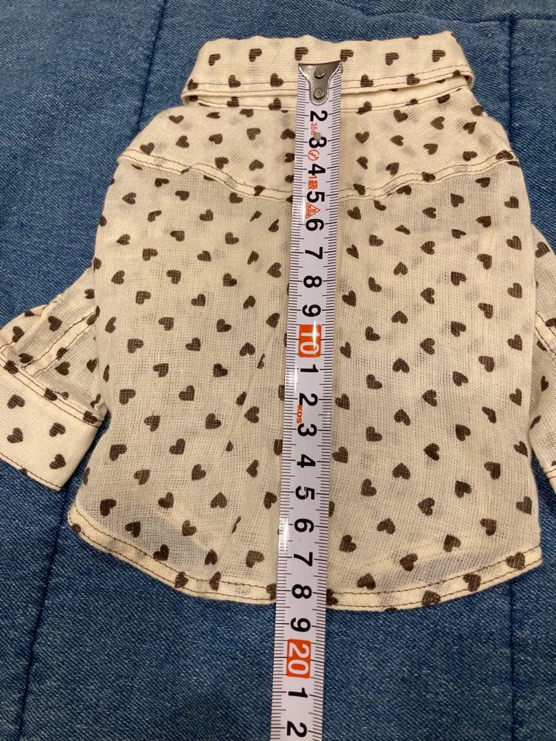 レア GG DENIM LINE ハート柄　シャツ