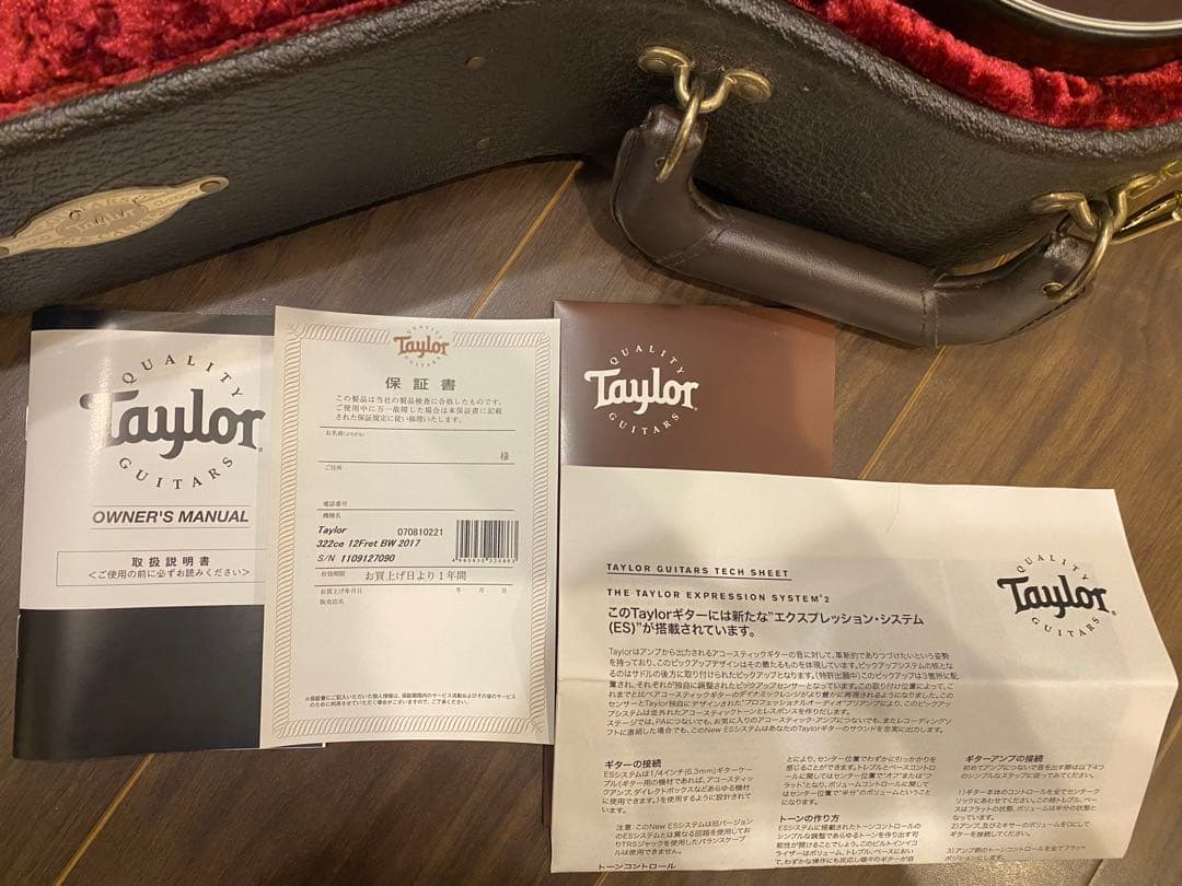 テイラー　Taylor 322ce 12Fret BW 2017