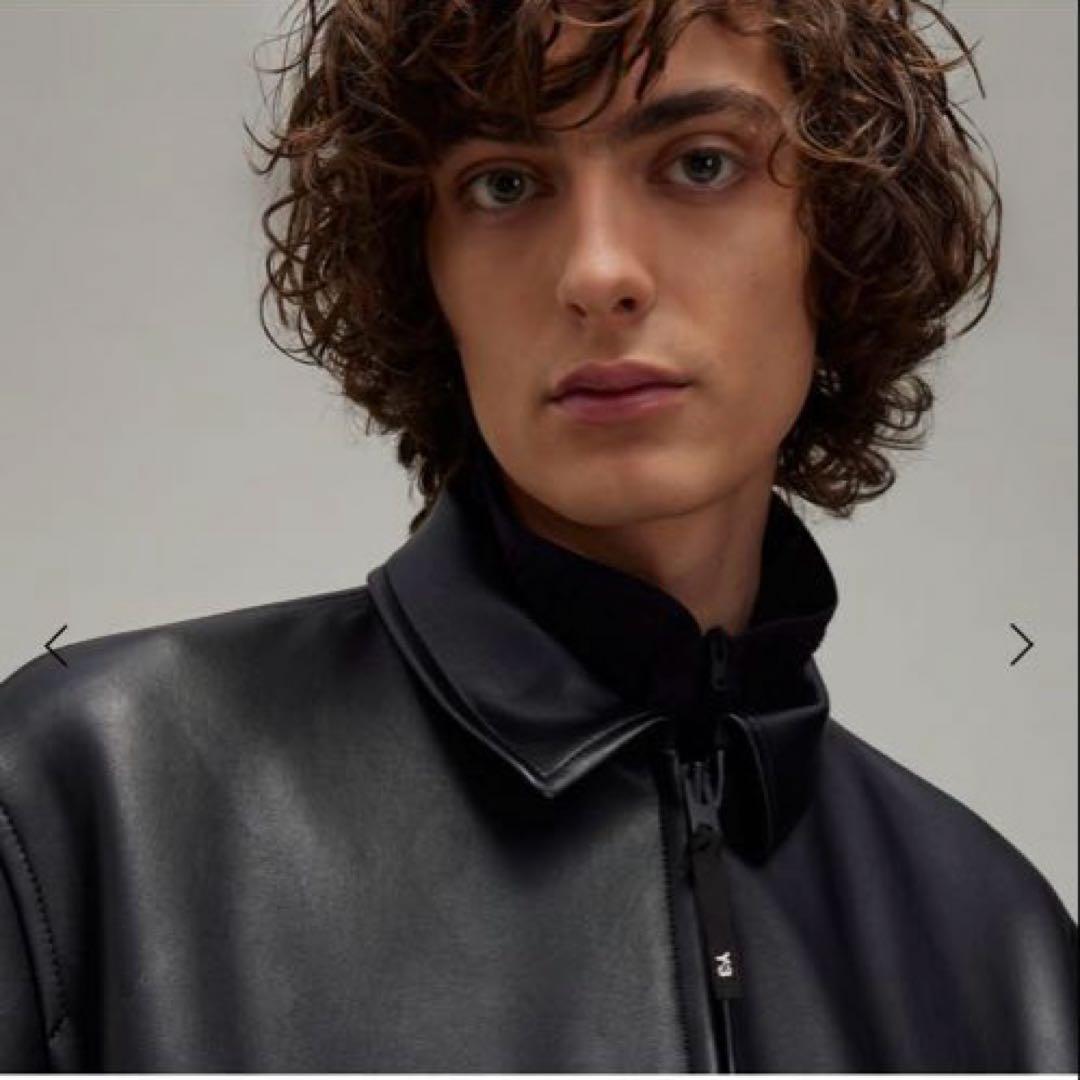 【新品】Y-3 ブラックレザージャケット【XL】