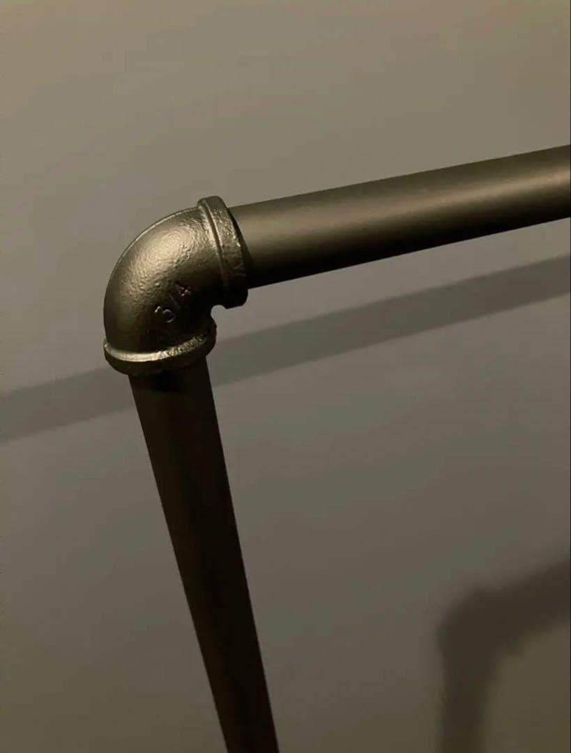 ハンガーラック 120 アイアン ガス管 店舗 什器 収納 シンプル 黒 パイプ