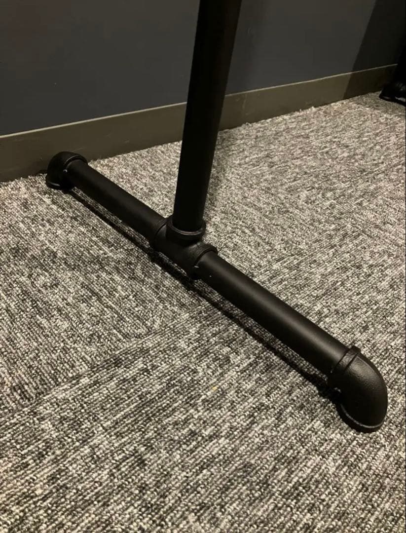 ハンガーラック 120 アイアン ガス管 店舗 什器 収納 シンプル 黒 パイプ