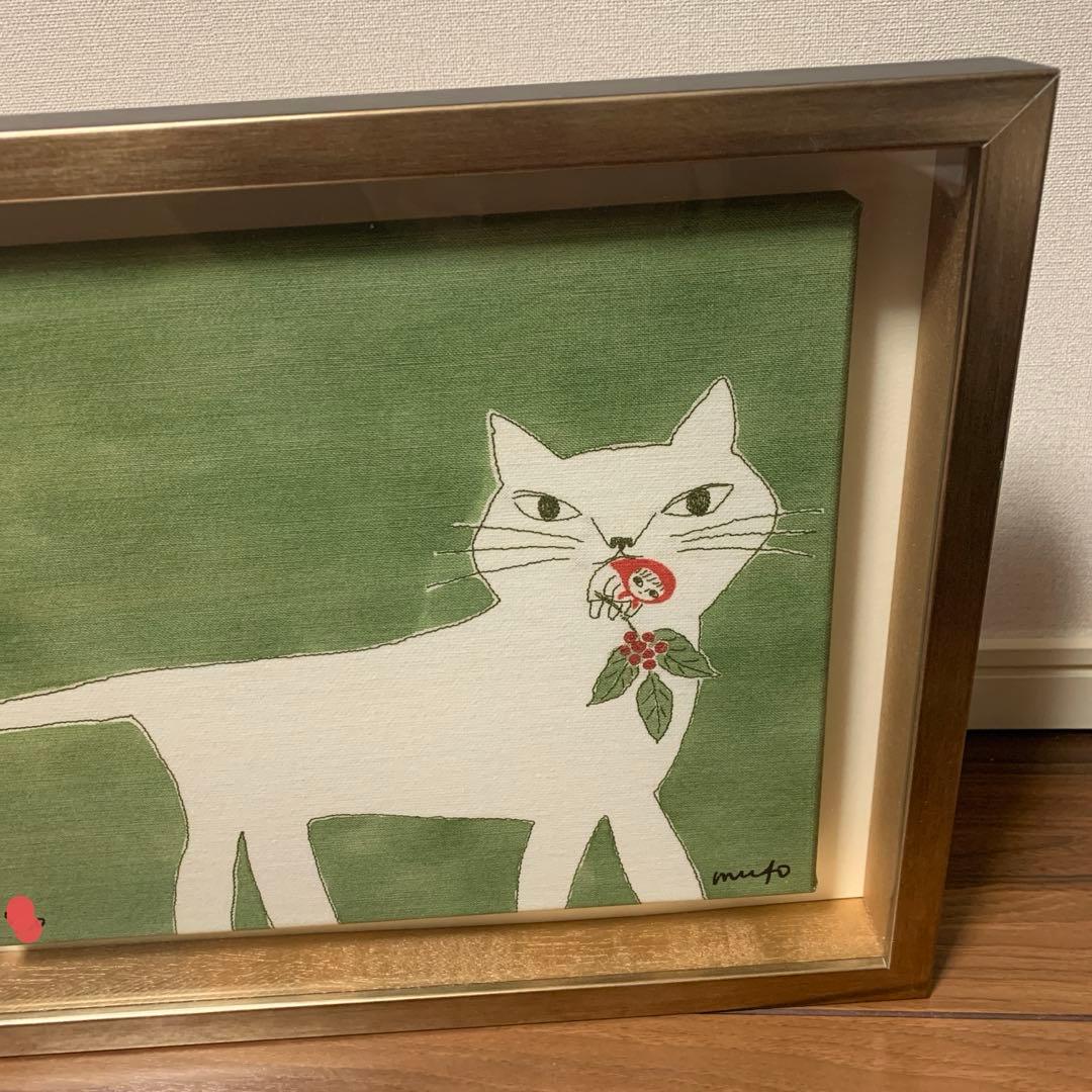 ミカオ　MICAO 「猫と女の子」版画　絵画