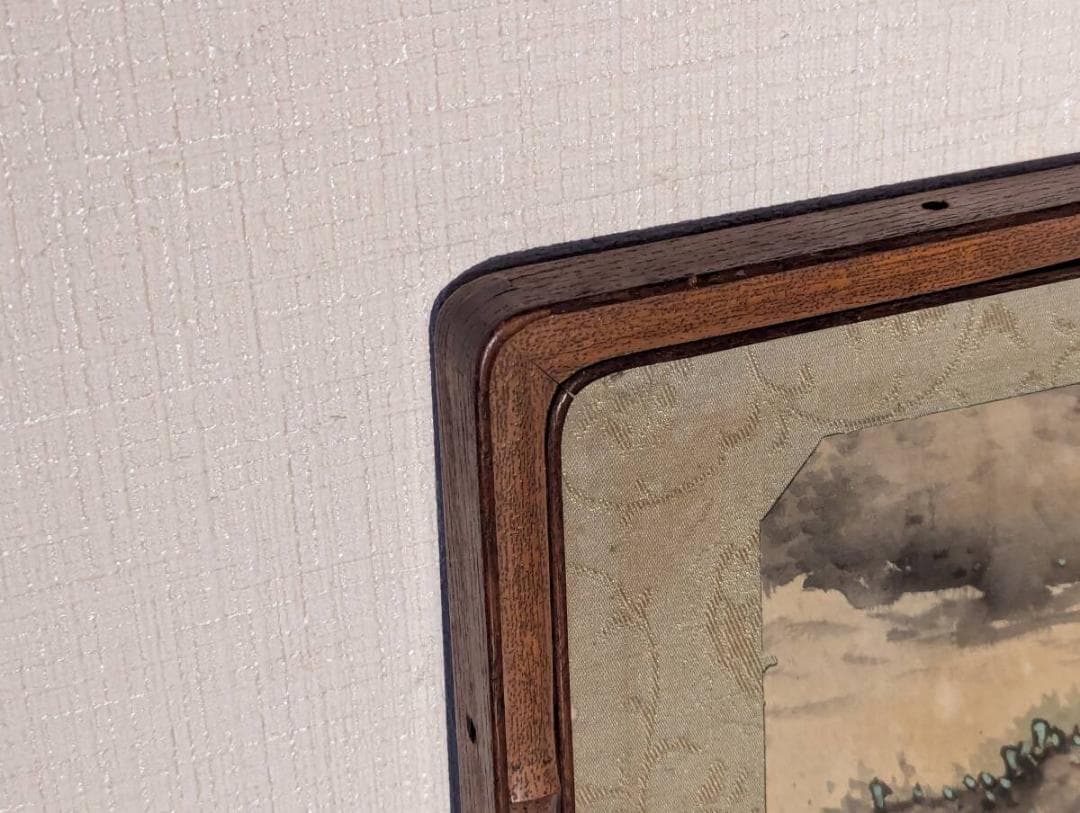 【真作】絵画　水墨画　山水画　伝統書画　文人趣味　漢詩と山水の書画　Y147