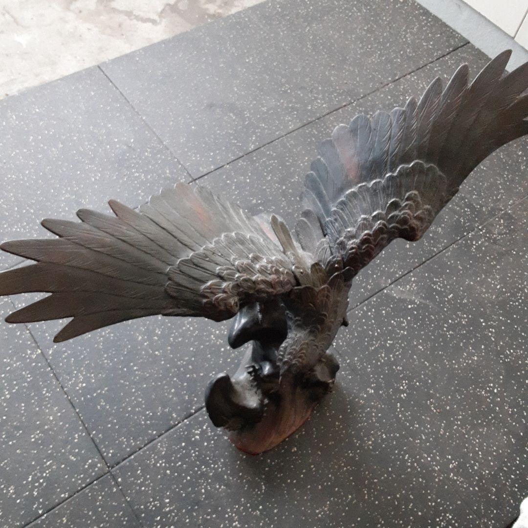 希少大きな鷲の銅製品の金属置物アートオブジェ