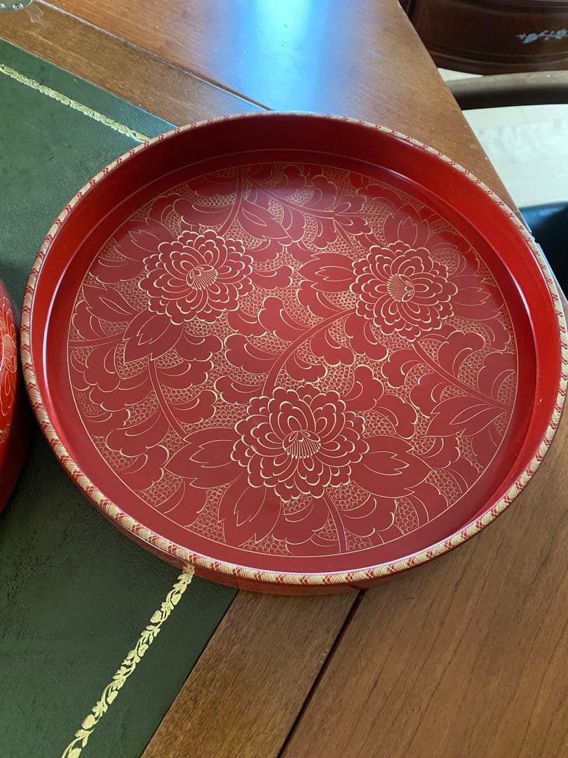 輪島塗　食籠　沈金　茶道具