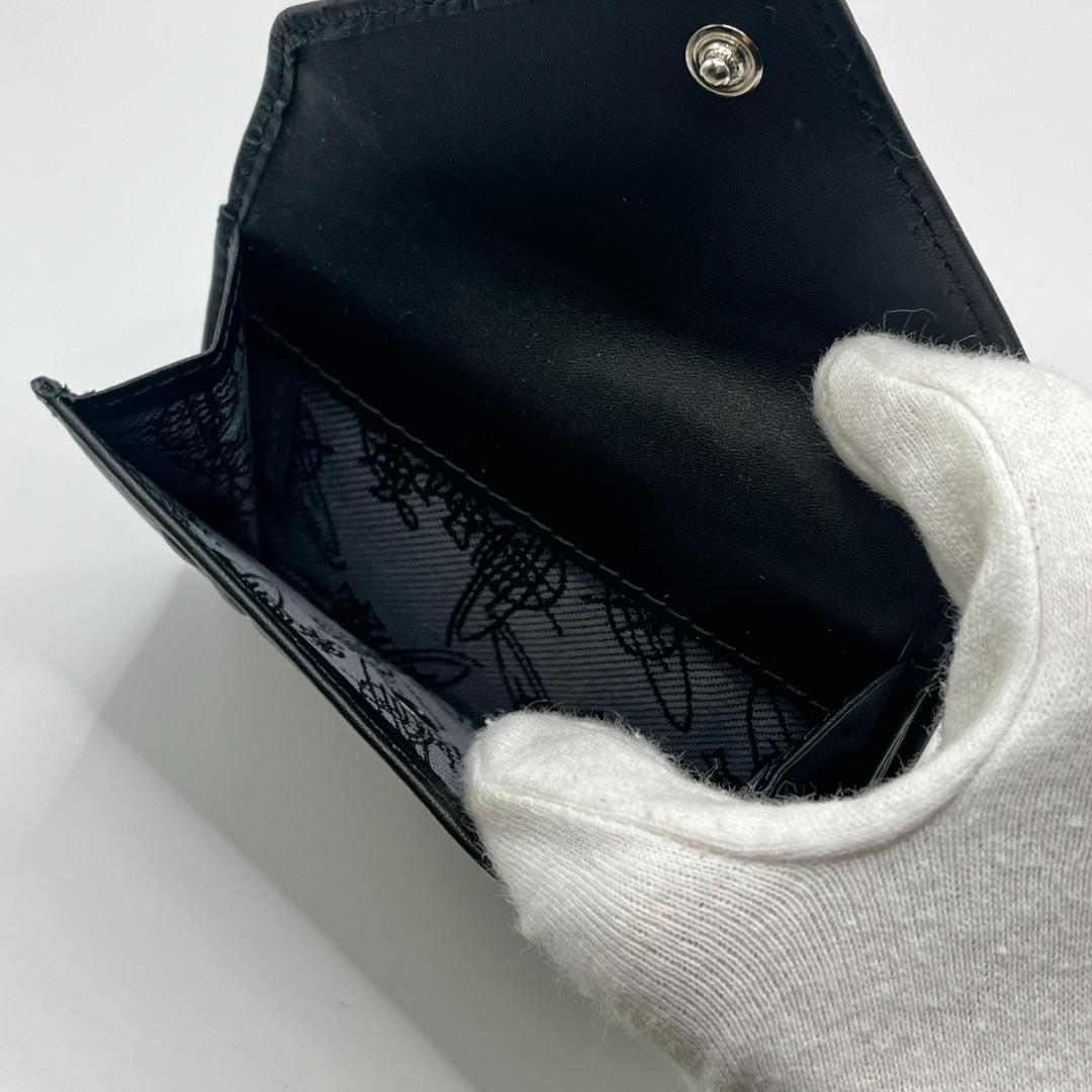 大人気 Vivienne Westwood 新品 黒 ミニ レター型 型押し