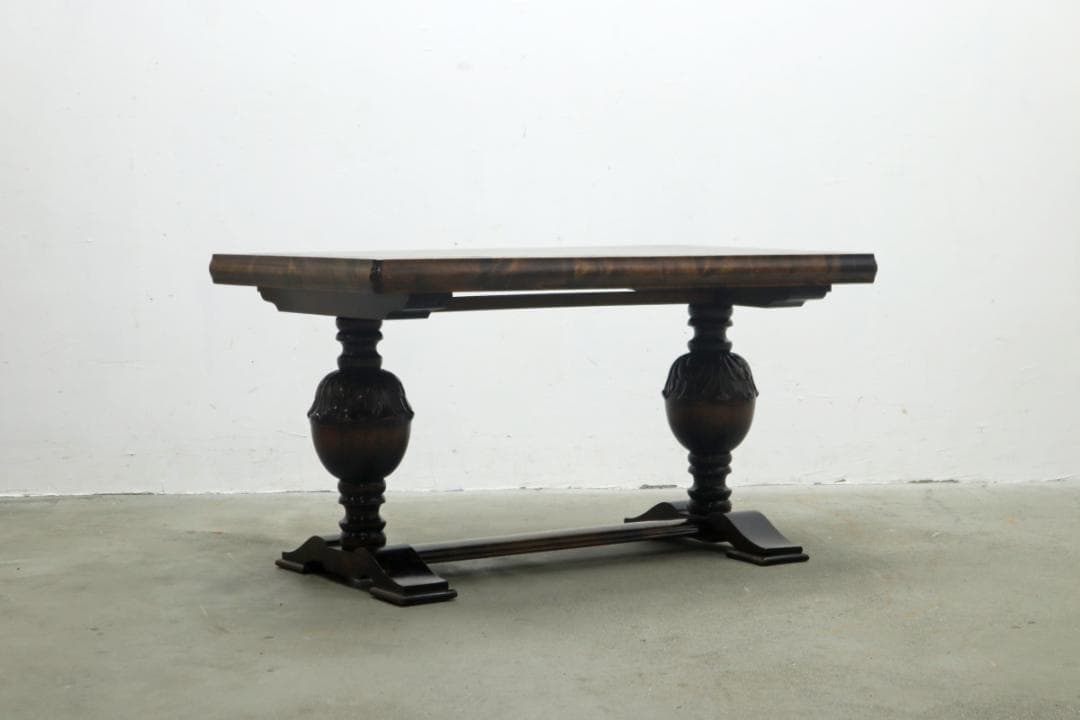 英国 イギリス ロイズ ヴィンテージ オーク材 本革 センターテーブル