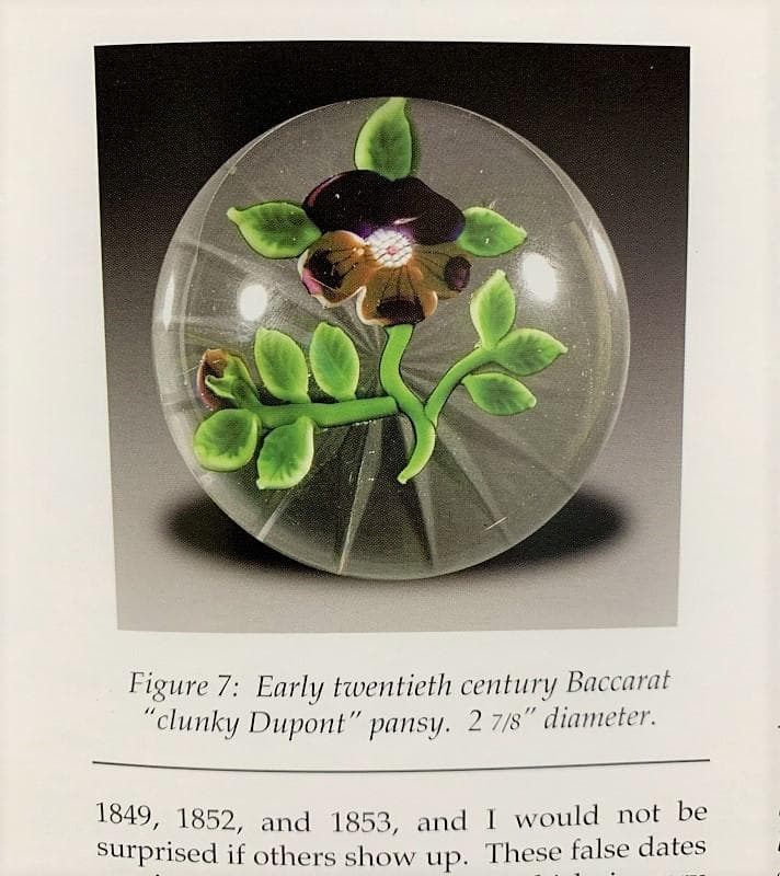 1850s スーパーアンティーク バカラ パンジー ペーパーウェイト