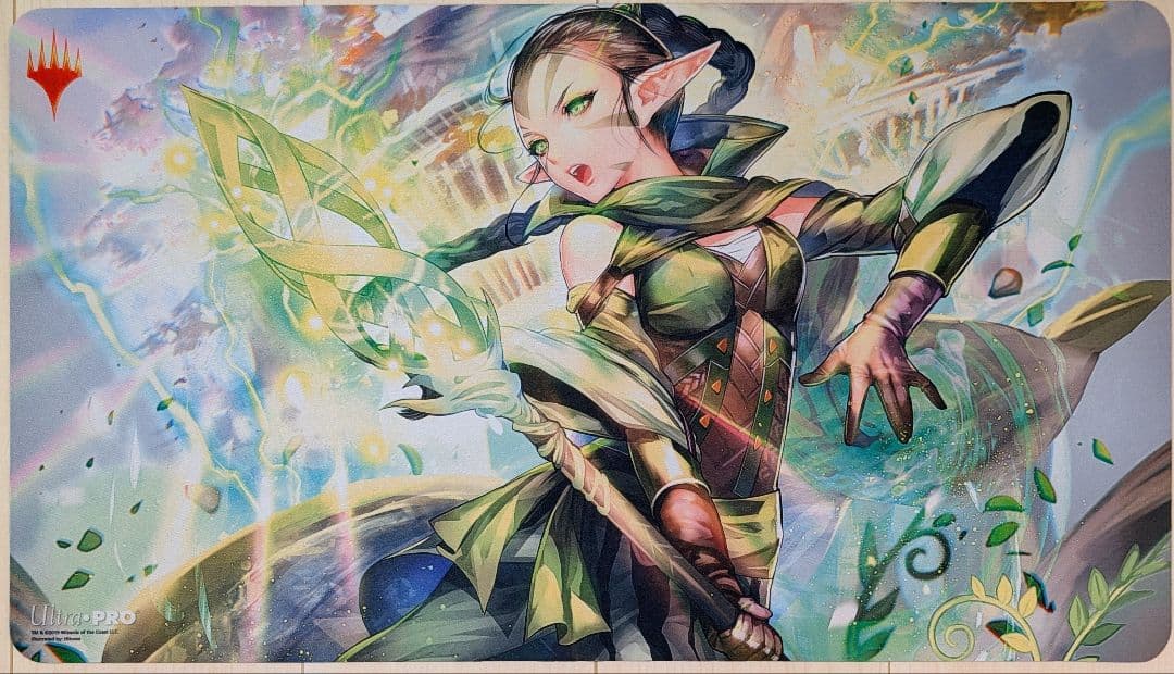 【未使用】MTG　絵違い　世界を揺るがす者、ニッサ　 プレイマット