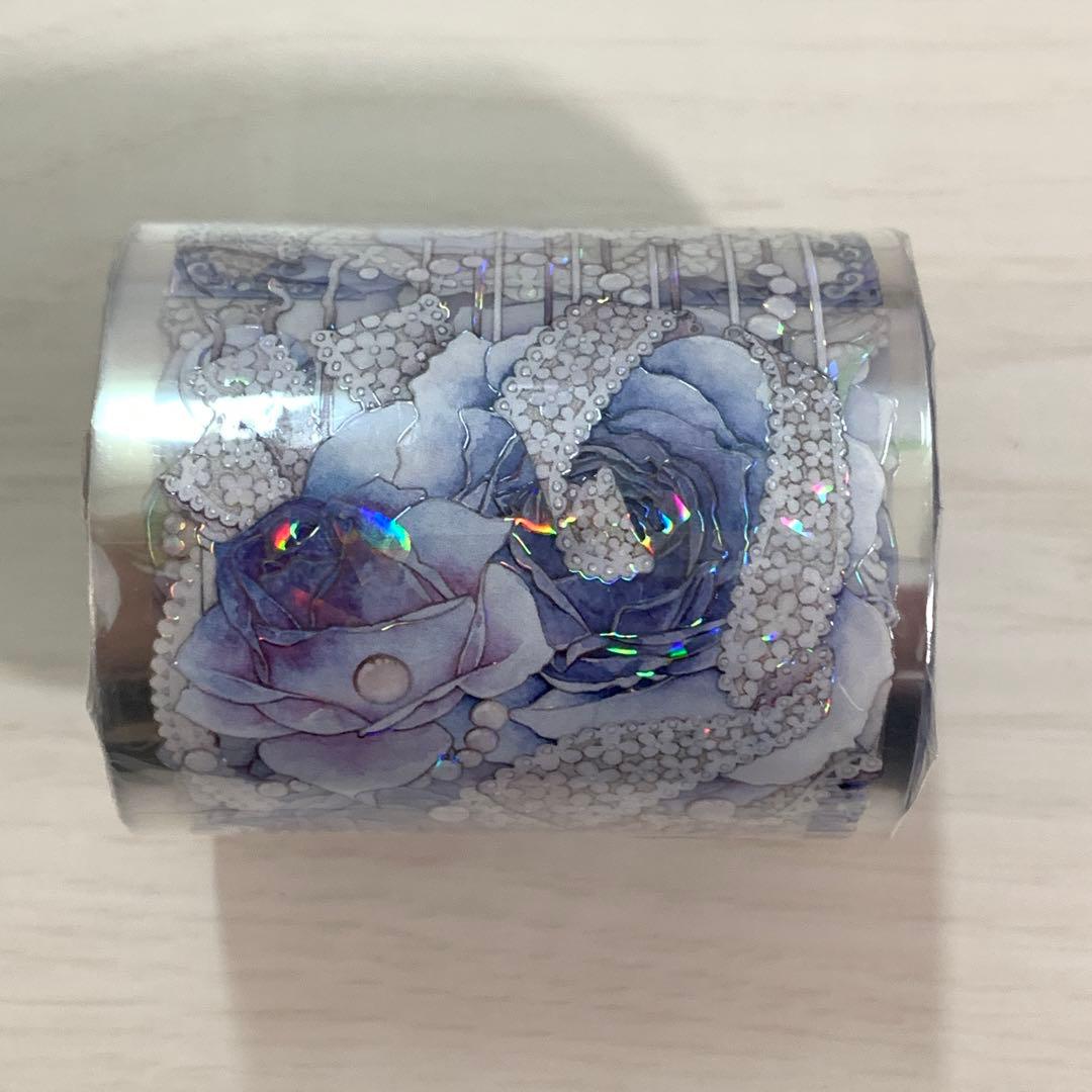 M1280.一木一横 织蓝郁香 マスキングテープ 贝壳光PET