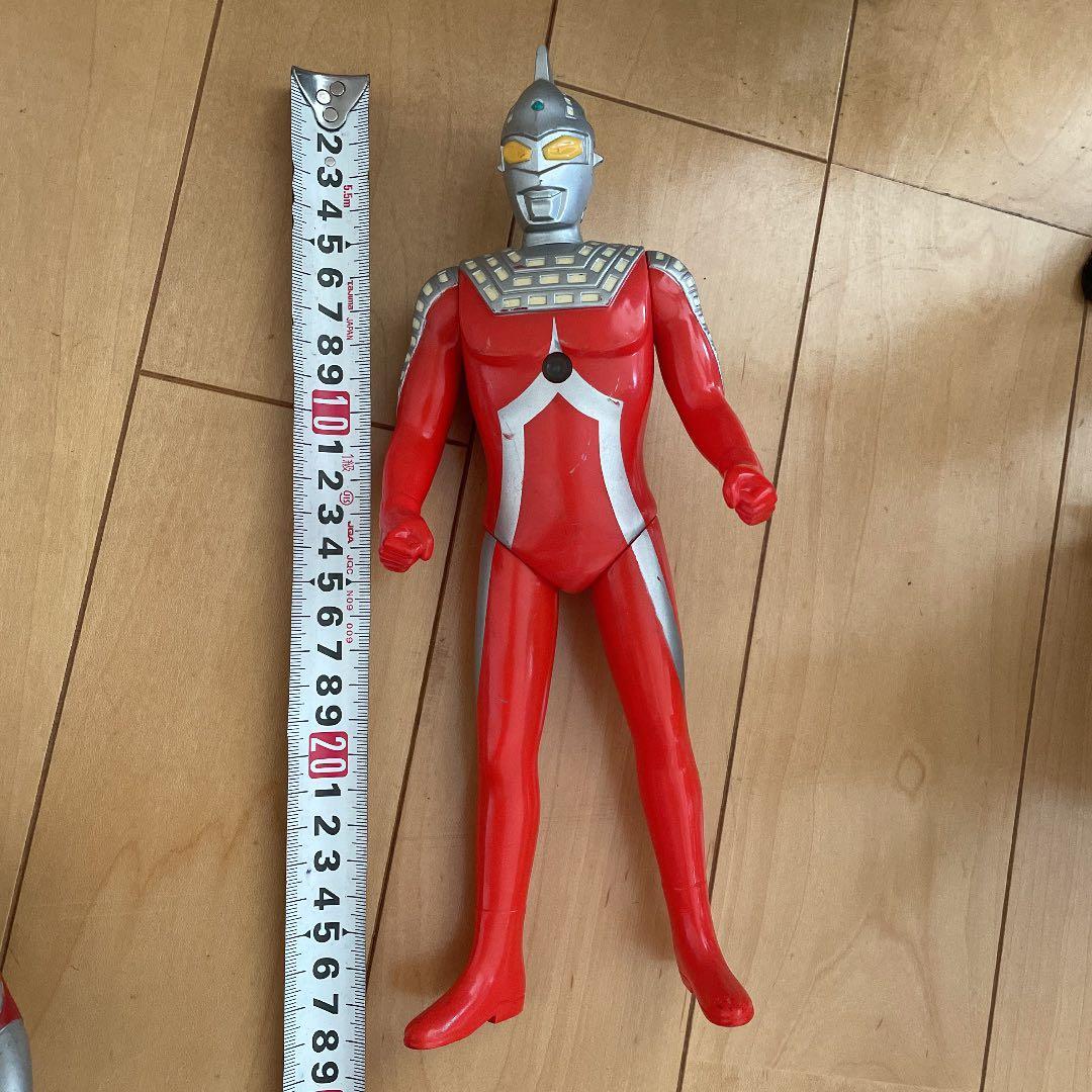ウルトラマン4体　レア本　希少　巨大　約28センチ　ソフビ　90' レトロ