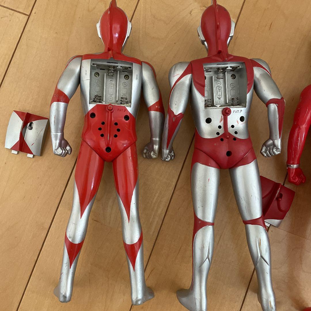ウルトラマン4体　レア本　希少　巨大　約28センチ　ソフビ　90' レトロ