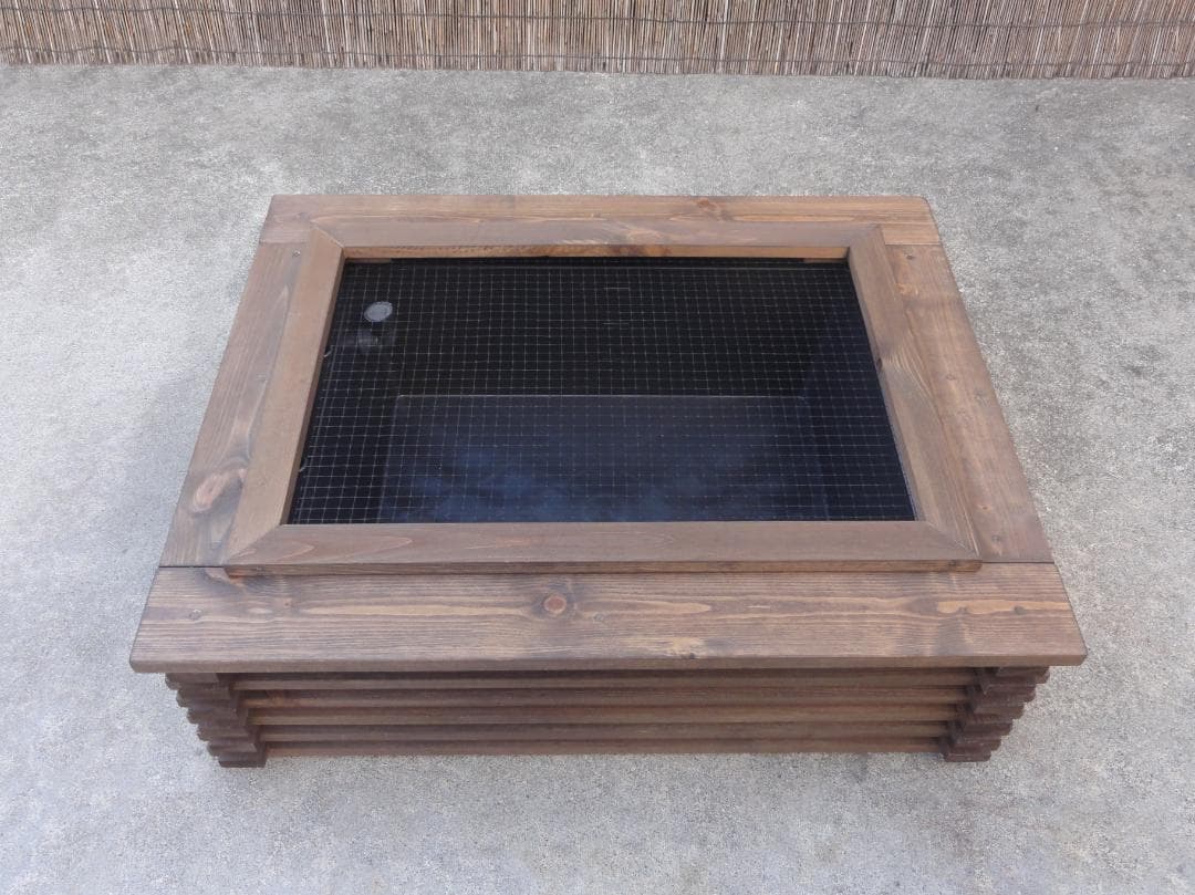 ビオトープ 40Ｌ　トロ舟木枠セット（フラット防鳥網付き）　メダカ・金魚飼育用