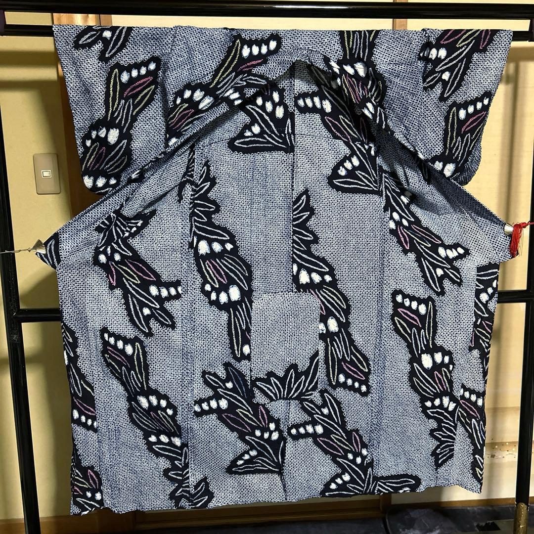 有松鳴海絞りフルセット 美品 夏の高級浴衣 藍染　未使用近い　美品　柳絞り