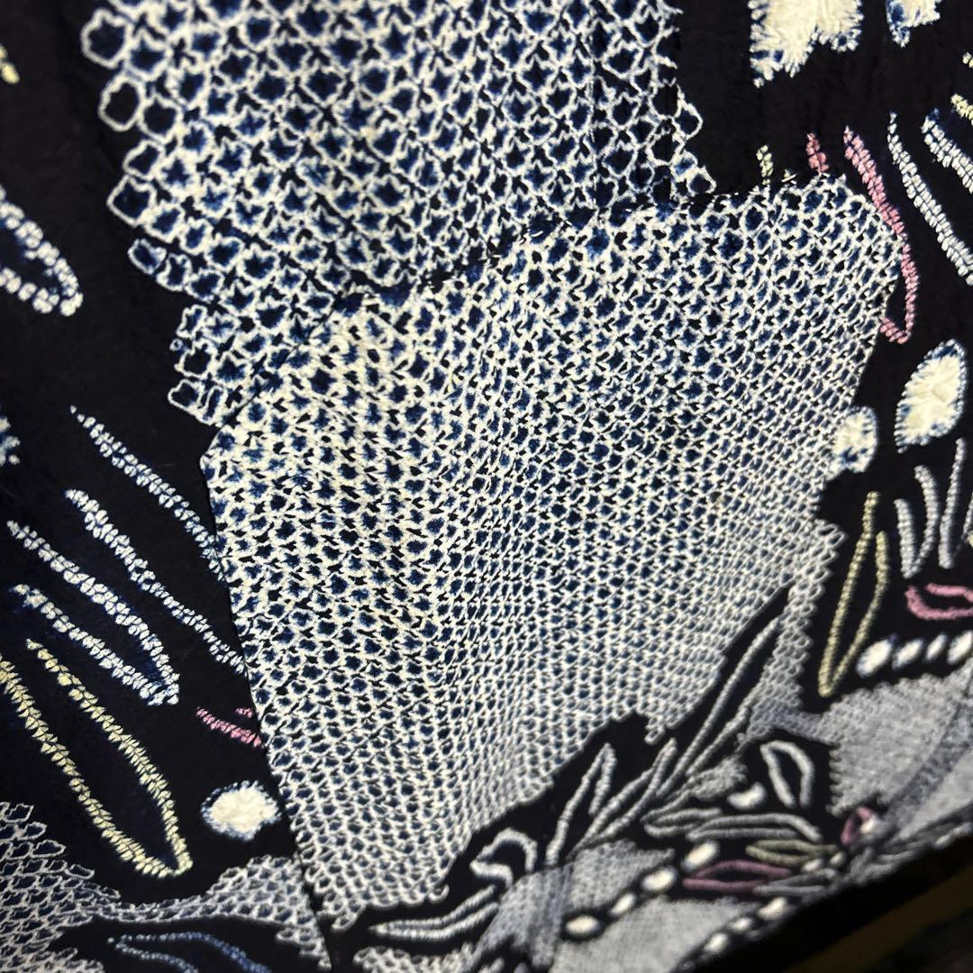 有松鳴海絞りフルセット 美品 夏の高級浴衣 藍染　未使用近い　美品　柳絞り