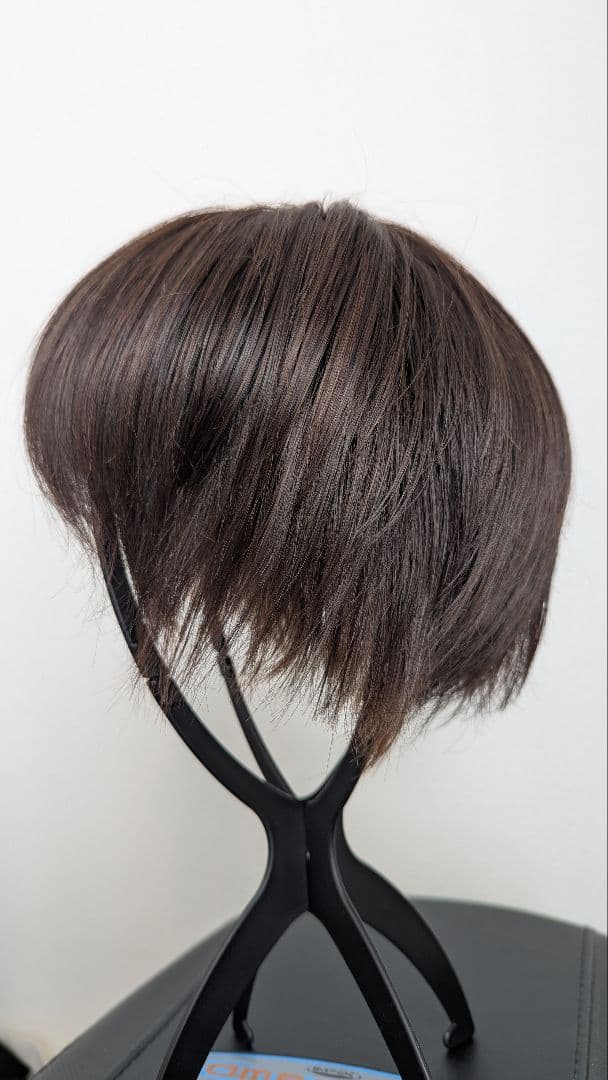 医療用ウィッグリネアストリア 約束のリーフショート ダークブラウンS 人毛Mix