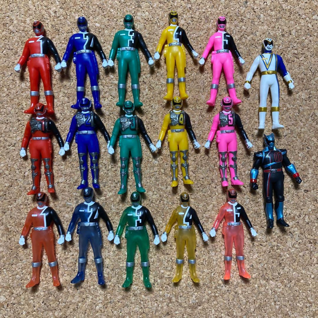 デカレンジャー食玩サイズソフビ17体　完全版