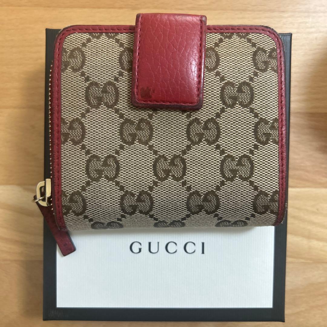 【週末だけ-1,000円】GUCCI GGキャンバス 二つ折り財布