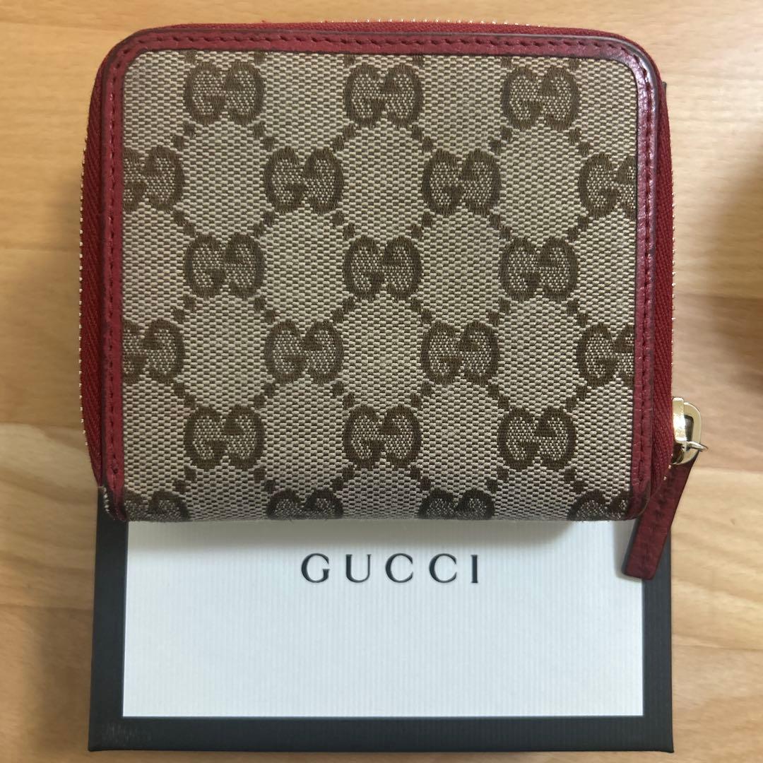 【週末だけ-1,000円】GUCCI GGキャンバス 二つ折り財布