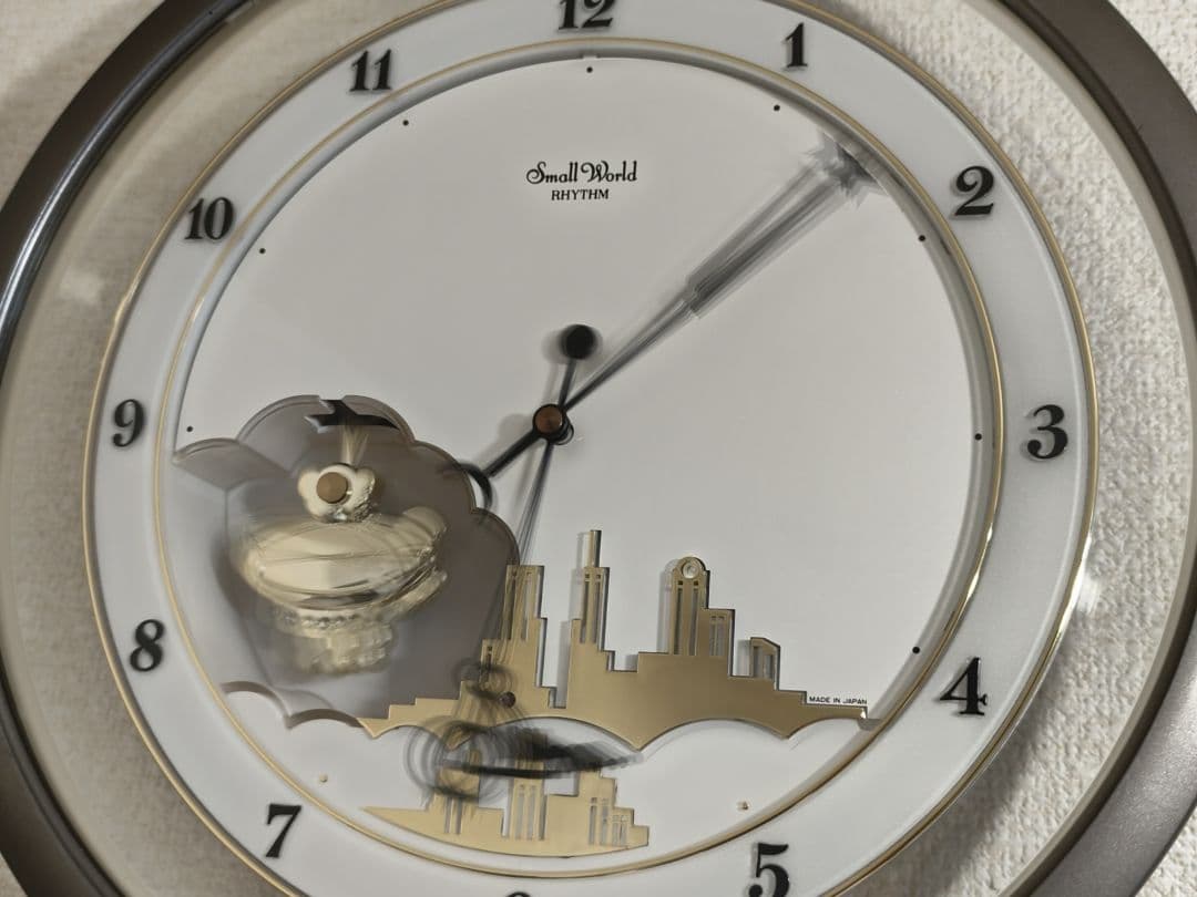 スモールワールド ホバー からくり時計 メロディ 遊針 動作確認済み レア 白