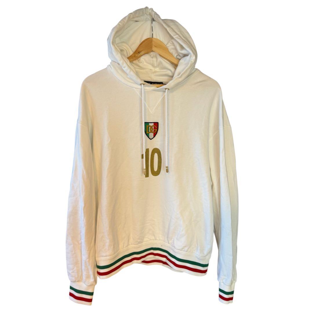 DOLCE&GABBANA イタリア ワッペン 白 パーカー 10番 入手困難