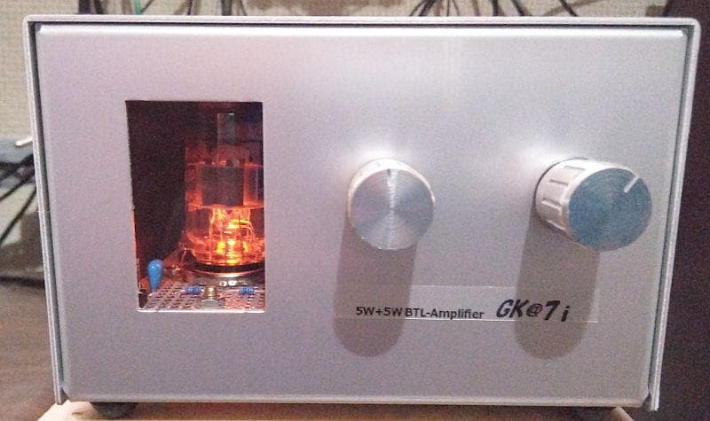 真空管プリ付き、3入力アナログアンプ[合研ラボ]