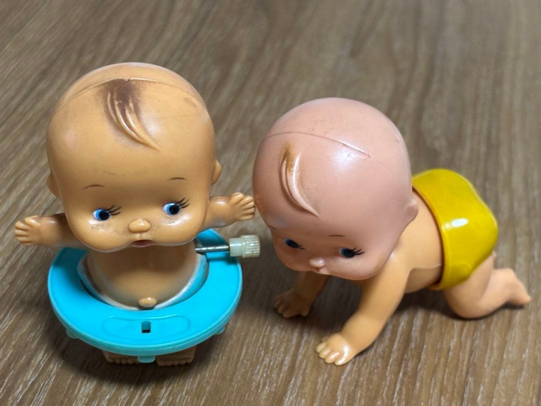 【超レア】昭和レトロ　ネジでよちよち歩く赤ちゃん人形✖️2体セット