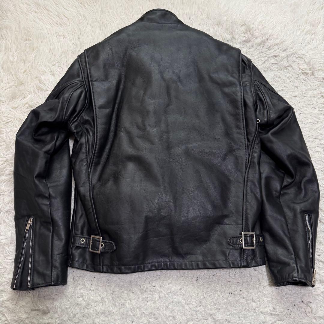 美品Lサイズ相当　ショット　641 シングルライダースジャケット　ライナー付き