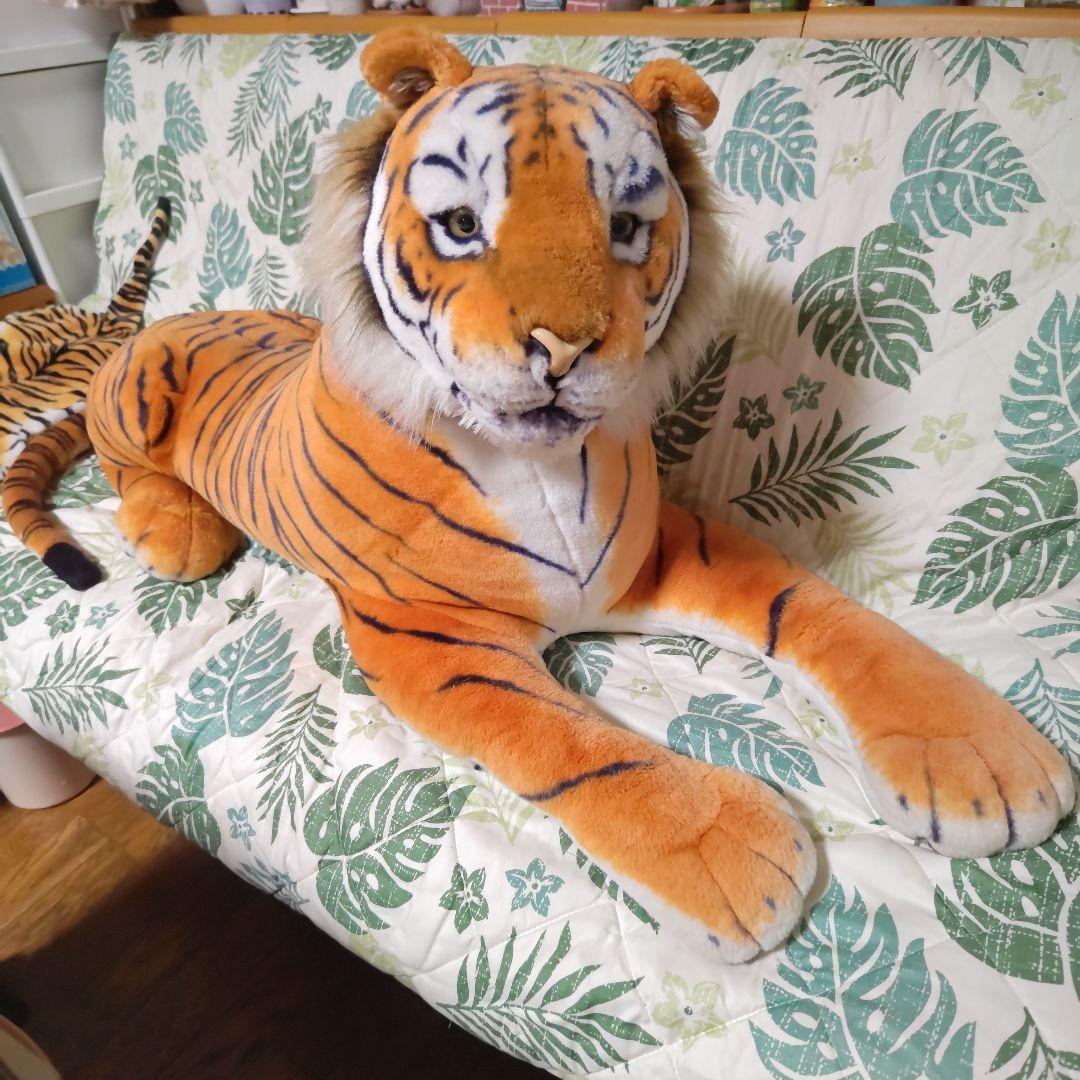 特大リアルタイガーぬいぐるみ！リアルマニアルぬいぐるみマットセット❣