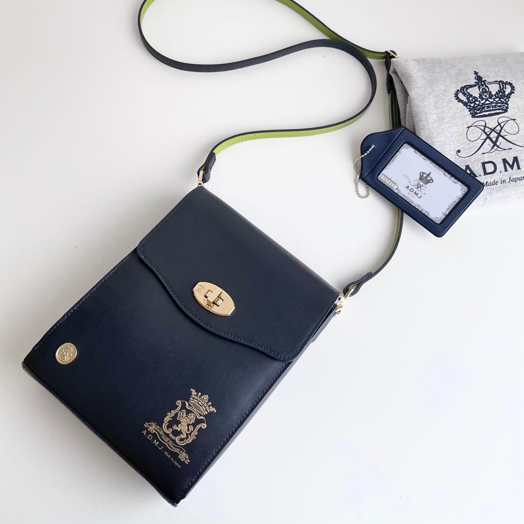 ADMJ ショルダーバッグ レクタングル ヴィッテリアルマ レザー 新品