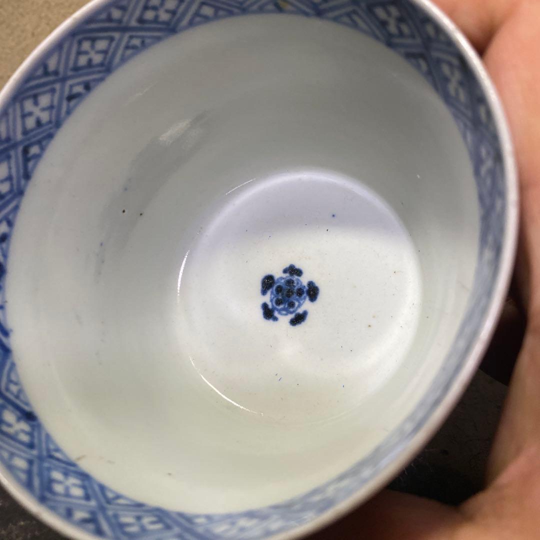 市松文蕎麦猪口