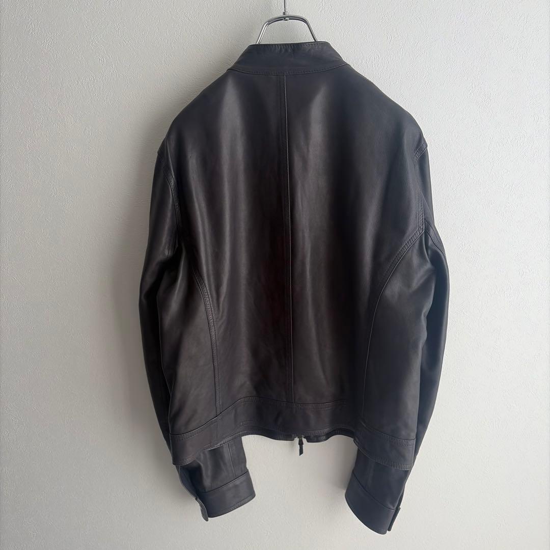 【美品✨52‼︎】EMMETI エンメティ JURI ラムレザーシングルライダース