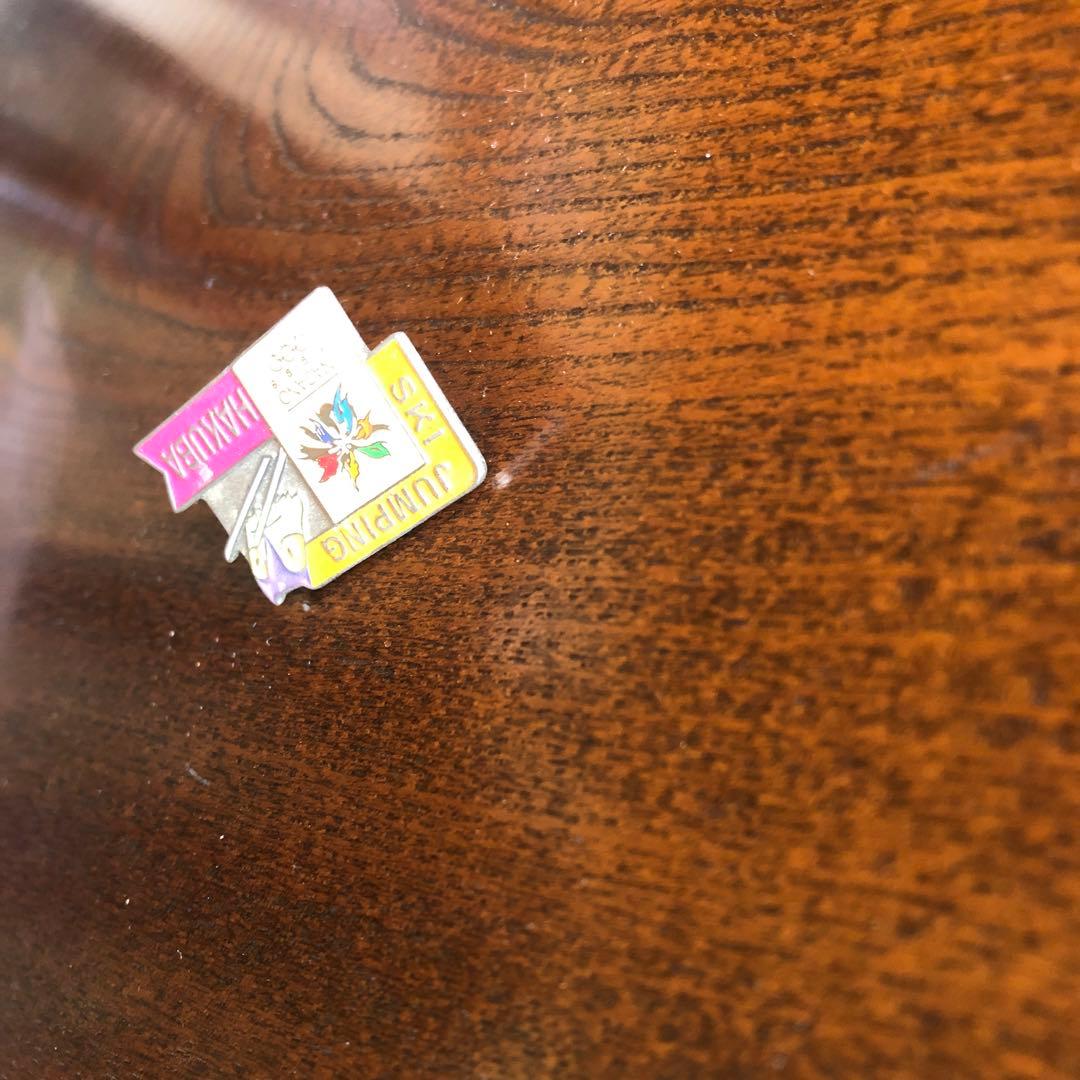 当時モノ 長野オリンピック 記念バッジ NAGANO スキージャンプ  ピン裏無