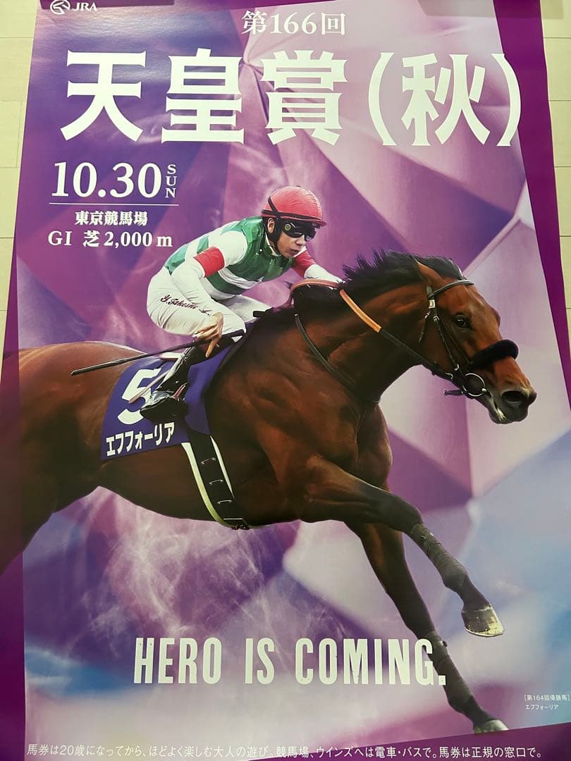 【2021年天皇賞秋】JRAポスター B1サイズ 非売品