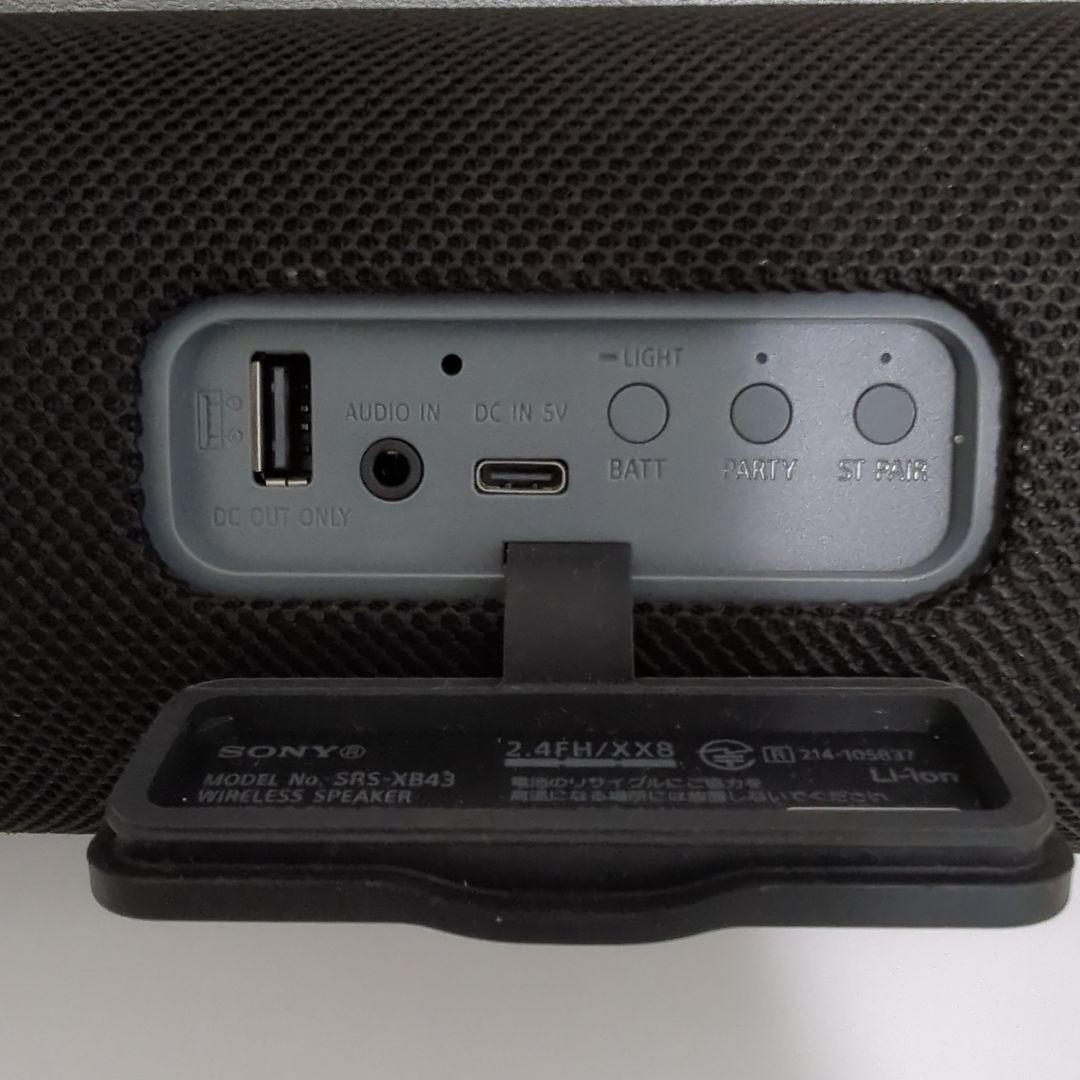 SONY ワイヤレススピーカー ブラック SRS-XB43