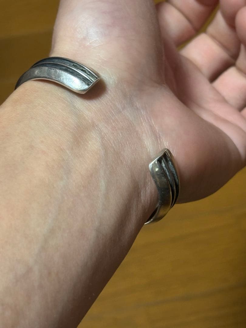 玄tom hawk シルバー トムホーク ツーライン バングル ナバホ族