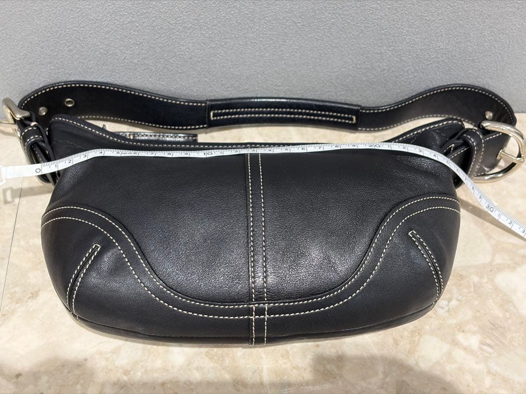 【美品】COACH ショルダーバッグ ワンショルダー レザー ブラック