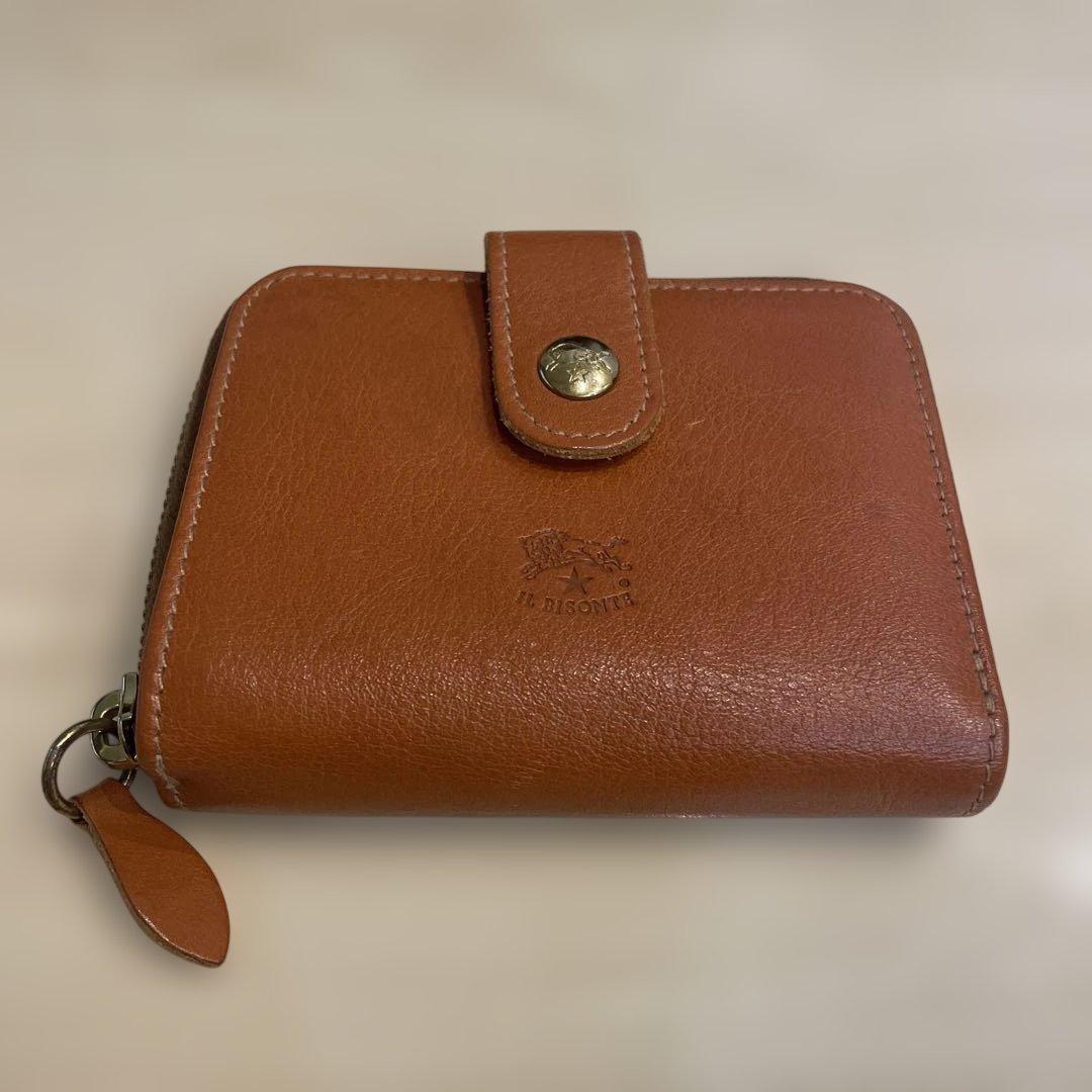 イルビゾンテ 二つ折り財布 袋付き キャラメルブラウン(ヤキヌメ)